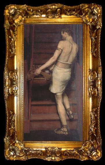 framed  Alma-Tadema, Sir Lawrence A Romano-British Potter (mk23), ta009-2